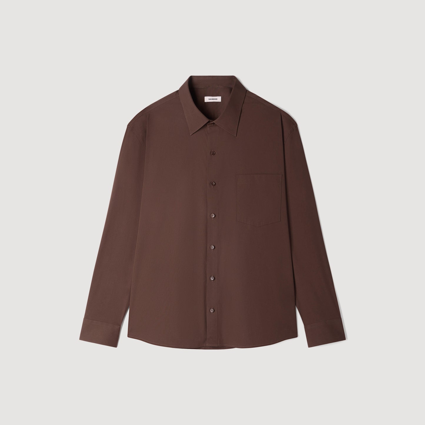 Oversize Plain Shirt Oversized cotton shirt Tobacco Brown