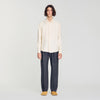 Jacquard Cross Shirt Ml Square Cross loose-fit shirt White