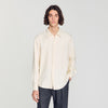 Jacquard Cross Shirt Ml Square Cross loose-fit shirt White