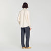 Jacquard Cross Shirt Ml Square Cross loose-fit shirt White