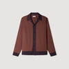 Micro Cross Ml Square Cross motif shirt Tobacco Brown