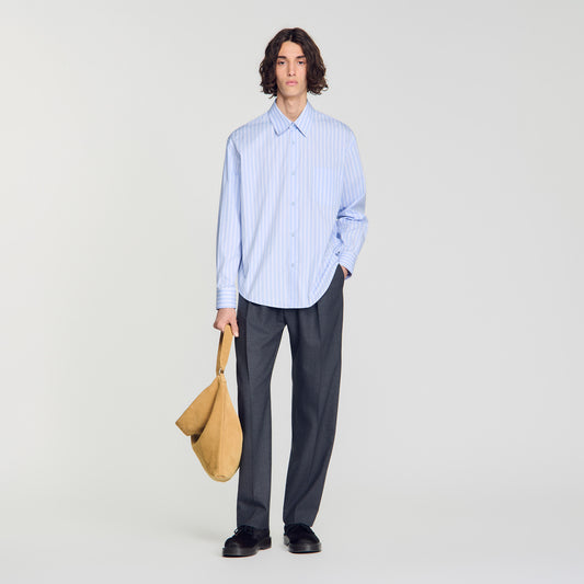 Hamptons Shirt Striped cotton shirt Sky Blue / White