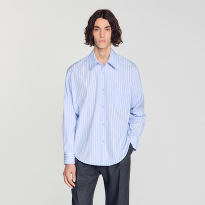 Hamptons Shirt Striped cotton shirt Sky Blue / White