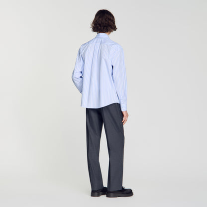 Hamptons Shirt Striped cotton shirt Sky Blue / White
