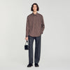 Hamptons Shirt Striped cotton shirt Chocolat / Ecru