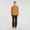 Thread Shirt Shirt with velvet flocking Mustard