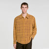 Thread Shirt Shirt with velvet flocking Mustard