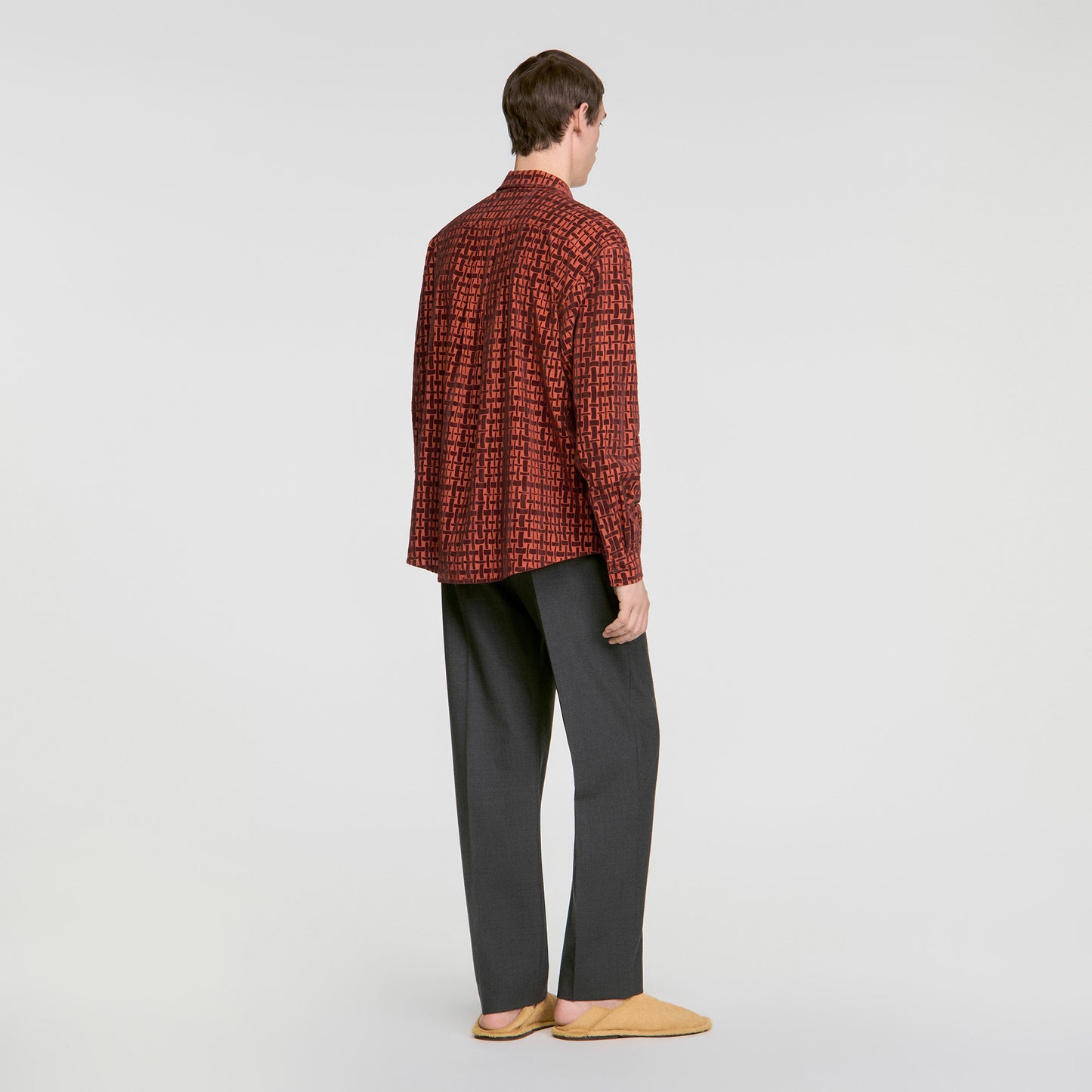 Thread Shirt Shirt with velvet flocking Burnt Orange