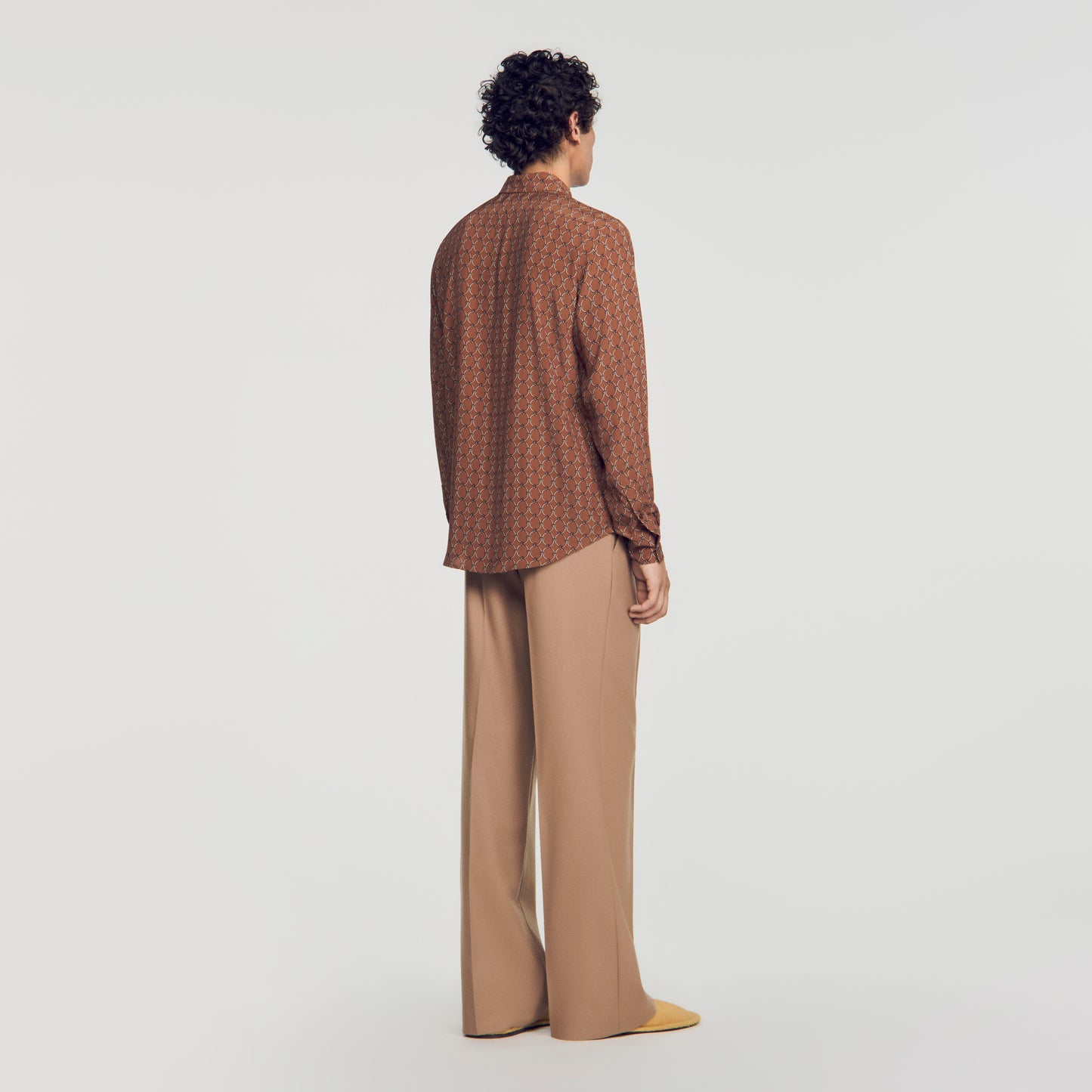 Catena Shirt Ml Floaty chain print shirt Tobacco Brown