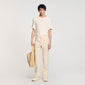 Regular Ecru Organic Cotton Jeans Ecru