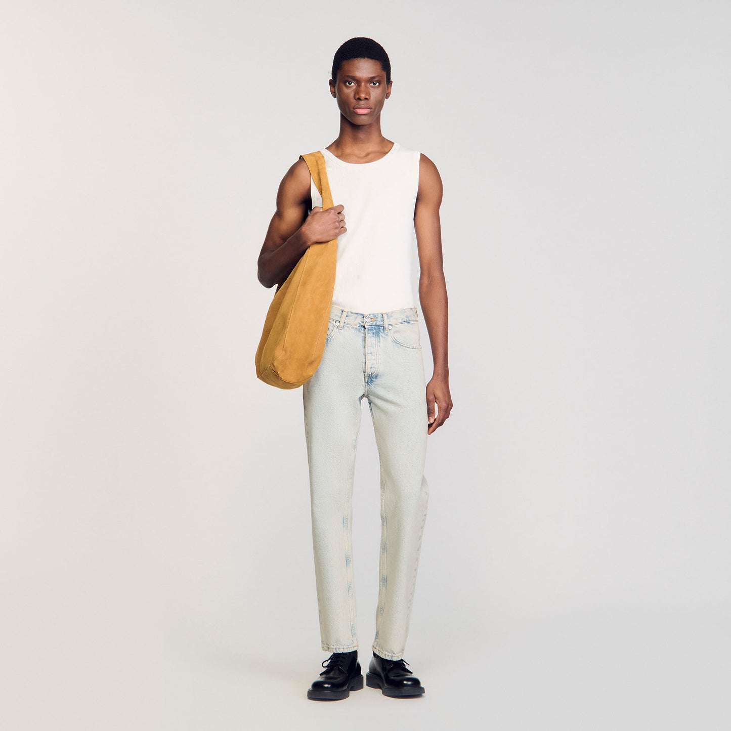 Regular Heavy Bleach Regular faded jeans Blue Vintage - Denim