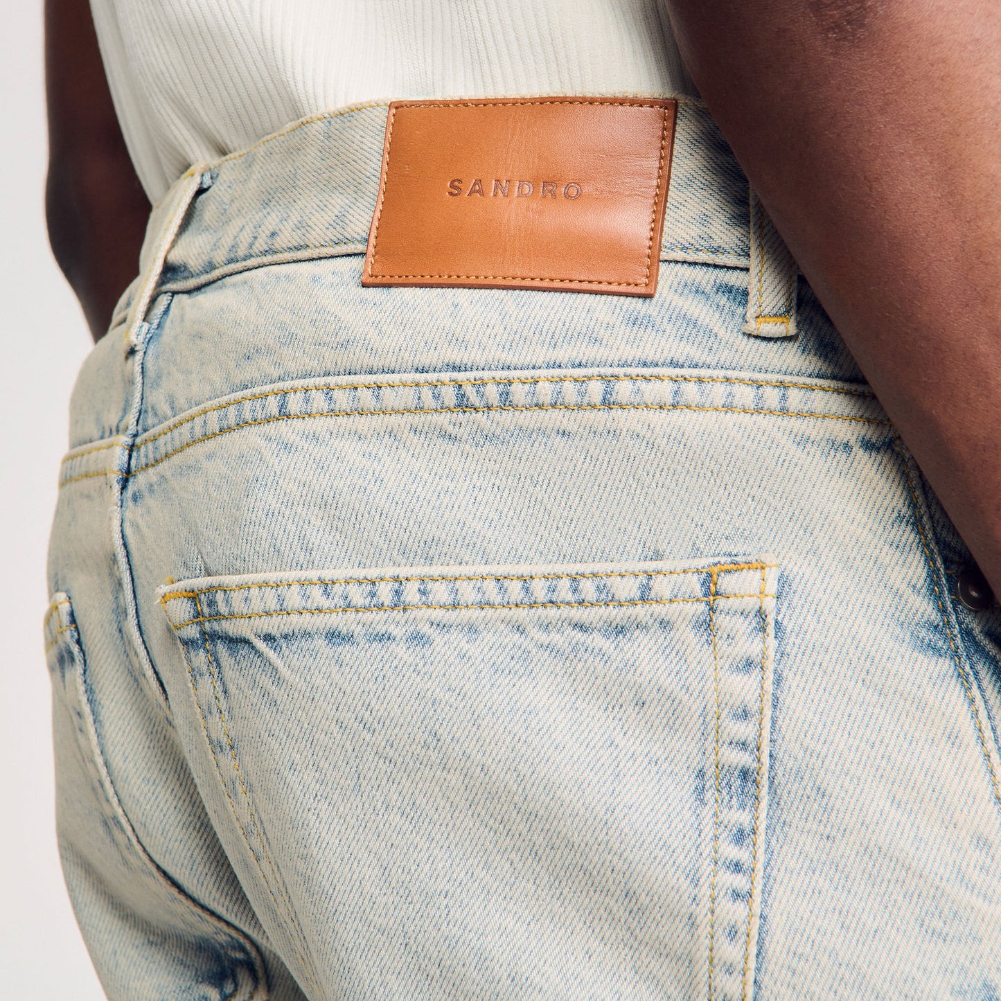 Regular Heavy Bleach Regular faded jeans Blue Vintage - Denim