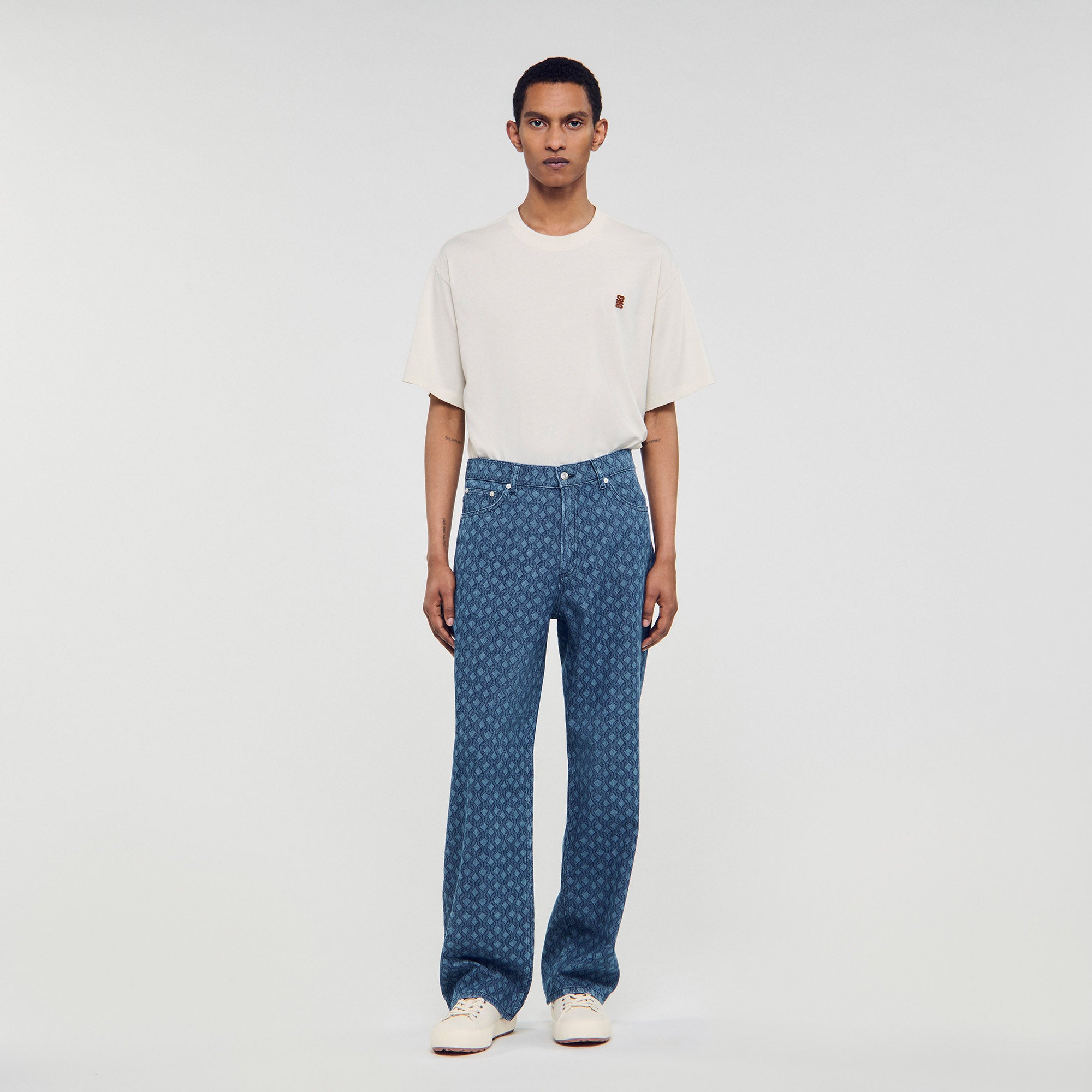 Baggy Rope Jean Rope Pattern Baggy Jeans Raw-Denim