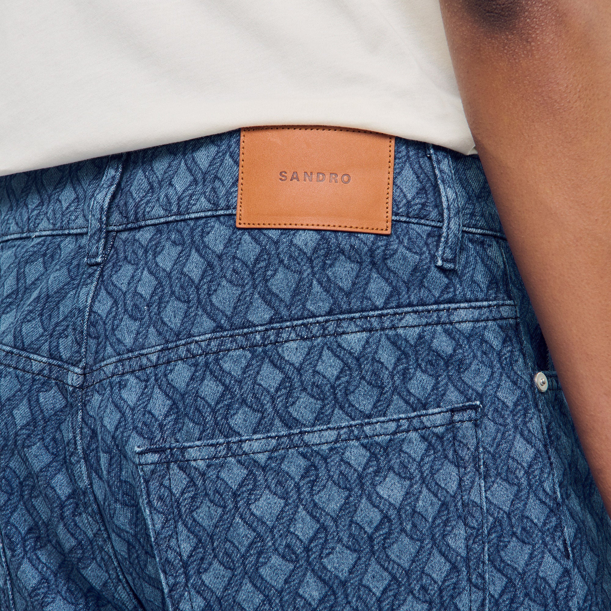 Baggy Rope Jean Rope Pattern Baggy Jeans Raw-Denim