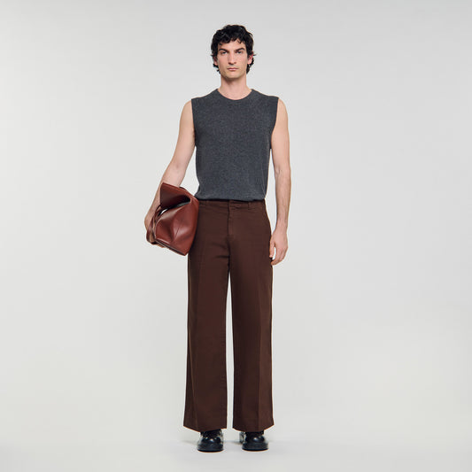 Brown Vintage Flare Wide-Leg Jeans Tobacco Brown