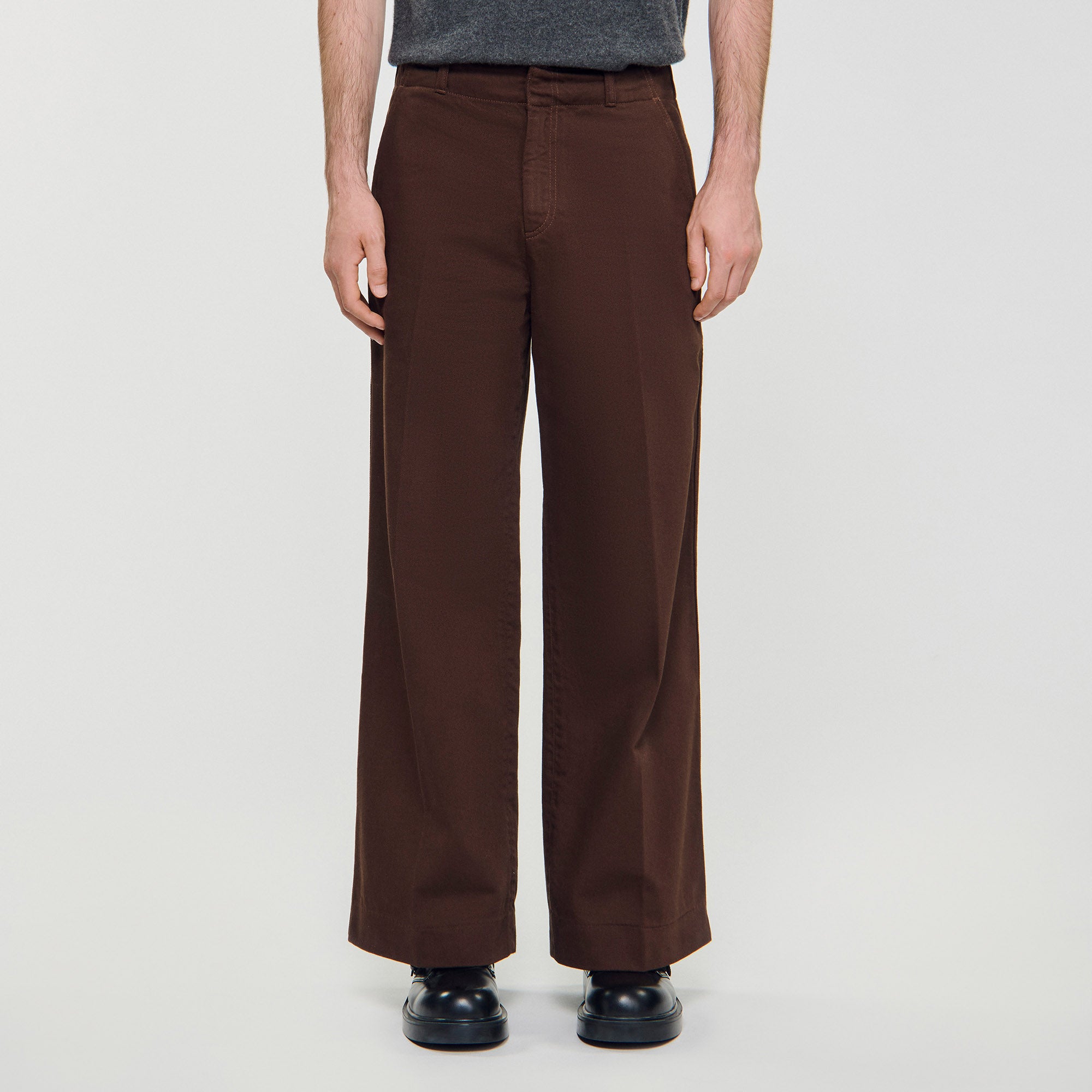 Brown Vintage Flare Wide-Leg Jeans Tobacco Brown