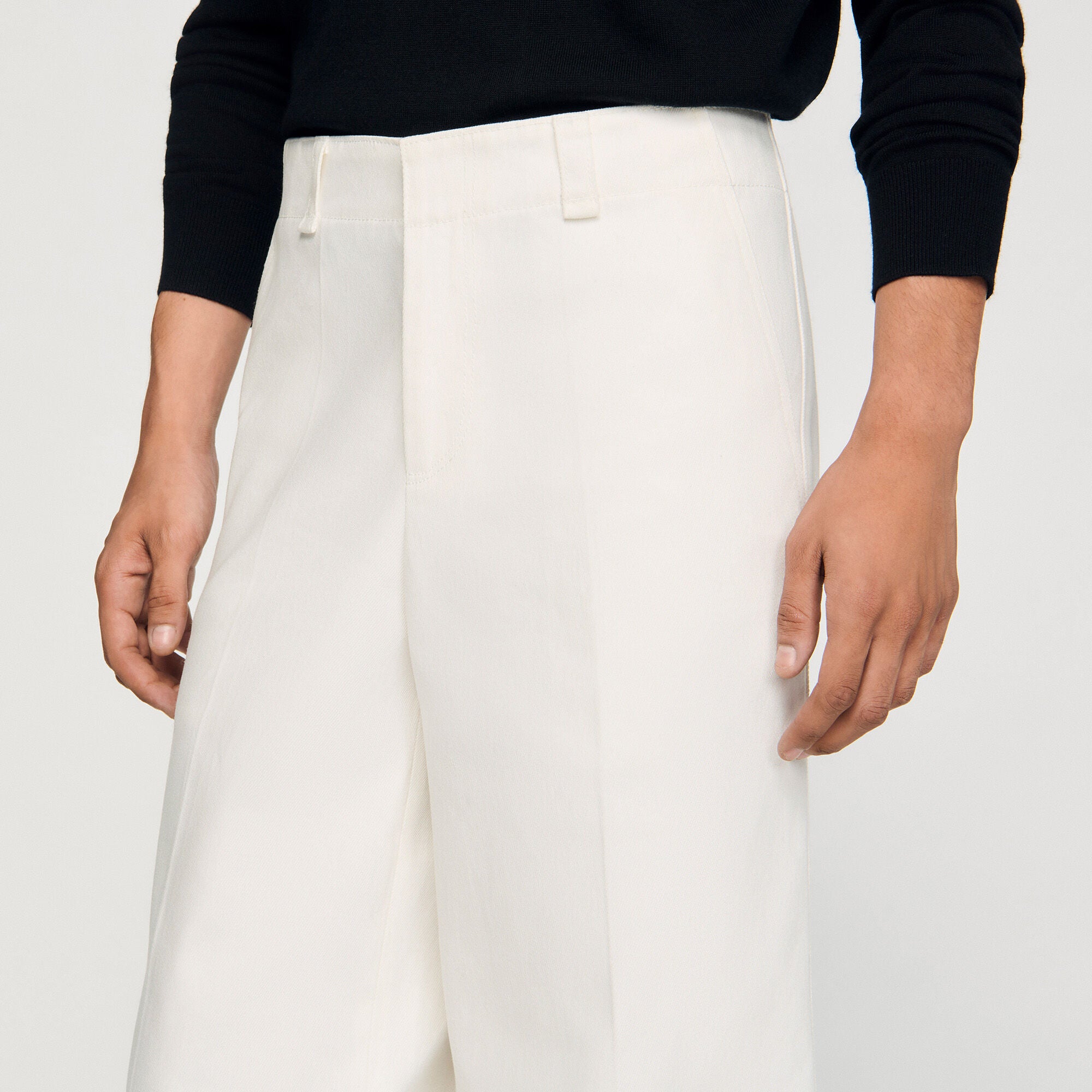 Denim Vintage Flare White Wide-Leg Trousers White