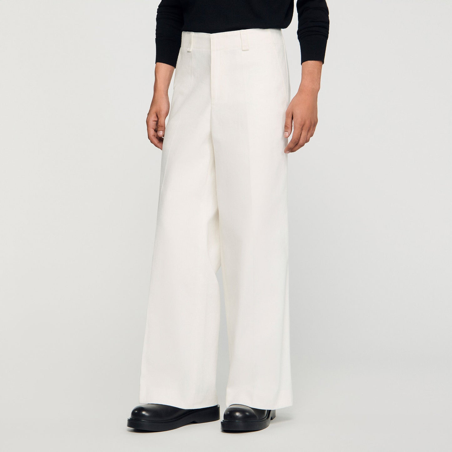 Denim Vintage Flare White Wide-Leg Trousers White
