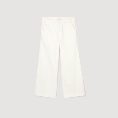Denim Vintage Flare White Wide-Leg Trousers White