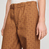 Large Cross Jean Wide-Leg Jacquard Squarecross Jeans Camel