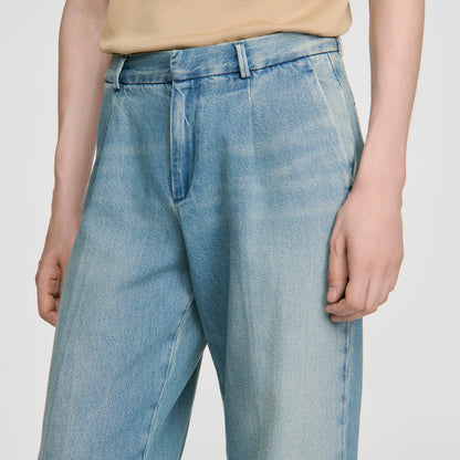 Pleated Jeans Faded jeans Blue