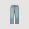 Loose Vintage Blue Faded Wide-Leg Jeans Blue Vintage - Denim