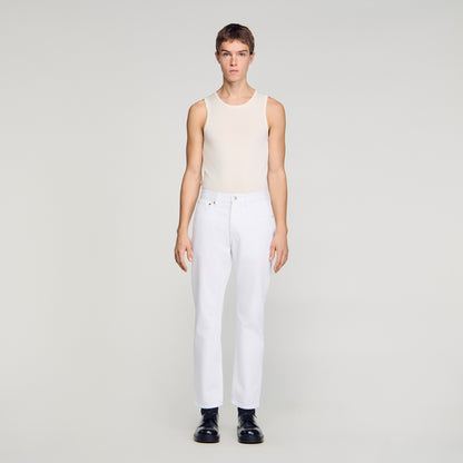 Regular White Regular Raw Jeans White
