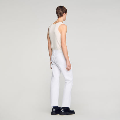 Regular White Regular Raw Jeans White