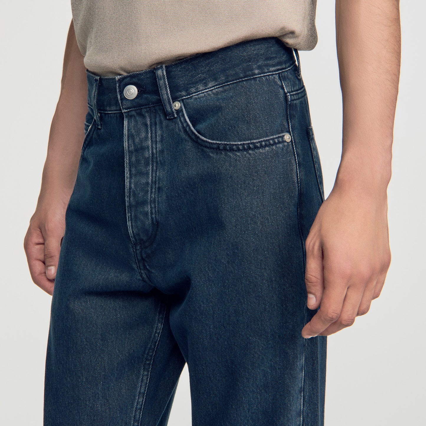 Regular Blue Grey Regular faded jeans Grey / Blu