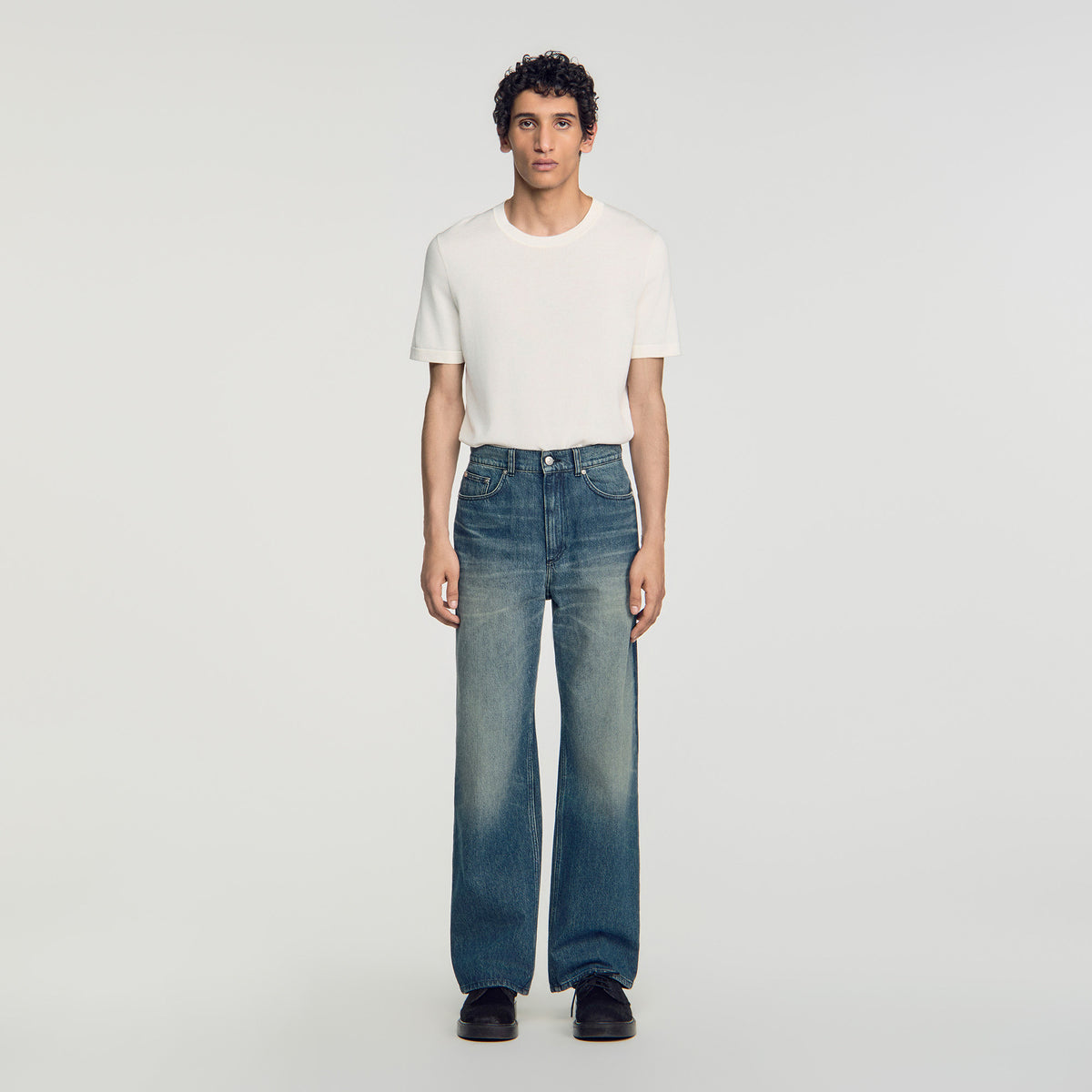 Baggy Used Baggy faded cotton jeans Blue Vintage - Denim