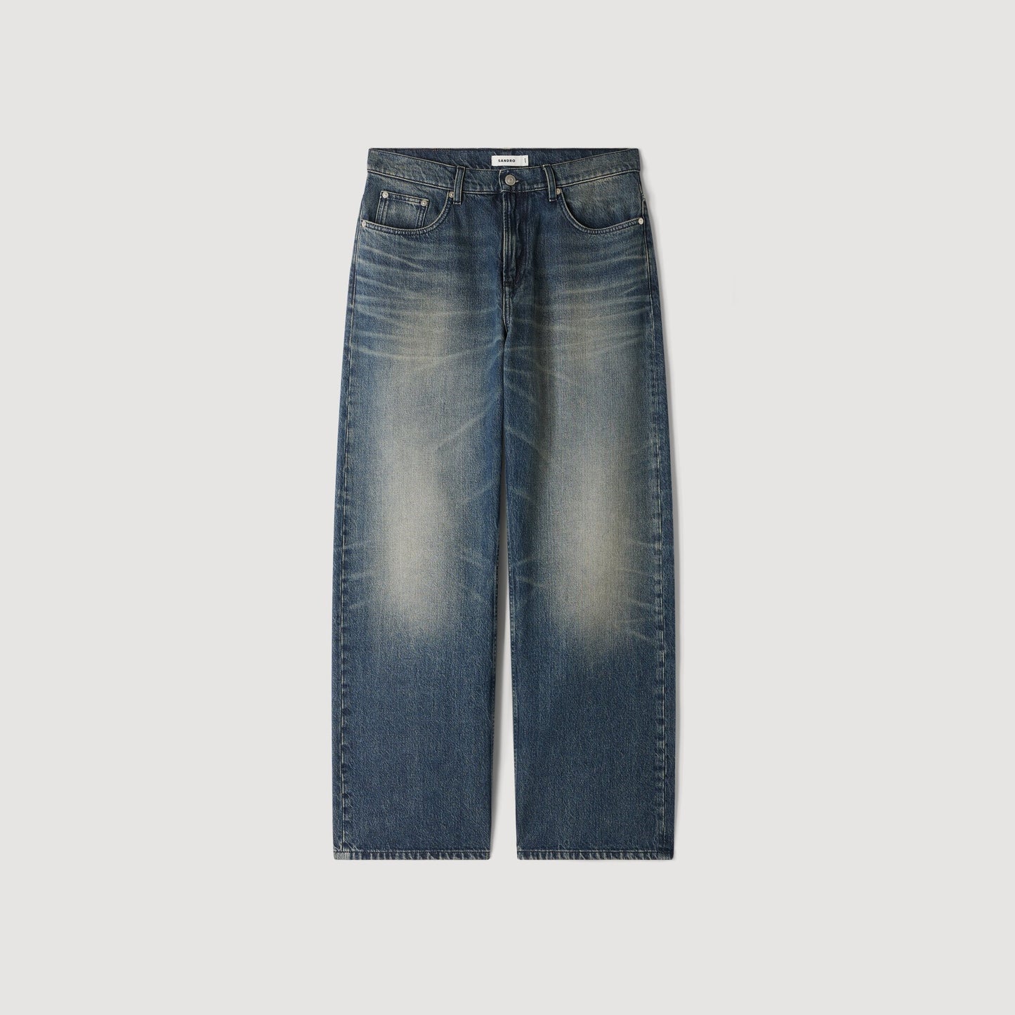 Baggy Used Baggy faded cotton jeans Blue Vintage - Denim