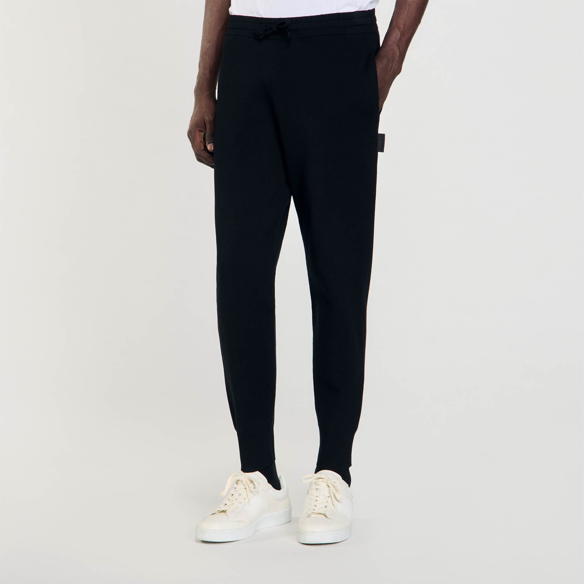 Knit Jogging Bottoms Black