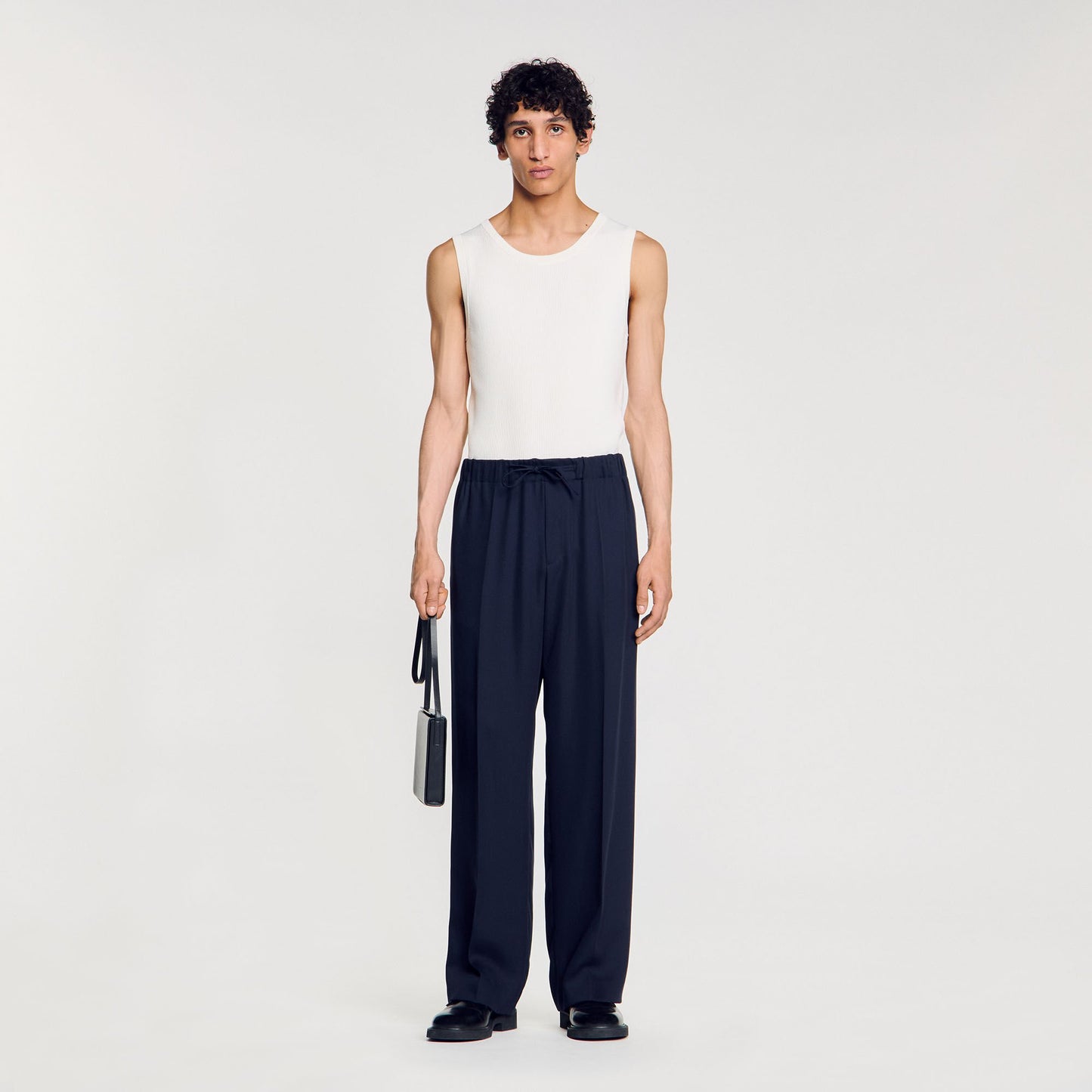 Jogging Large Elasticated Wide-Leg Trousers Midnightblue Midnightblue