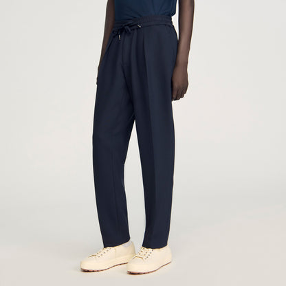 Jersey Pli  Elastic waist Trousers Black