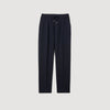 Jersey Pli Elasticated Straight-Leg Trousers Navy Blue