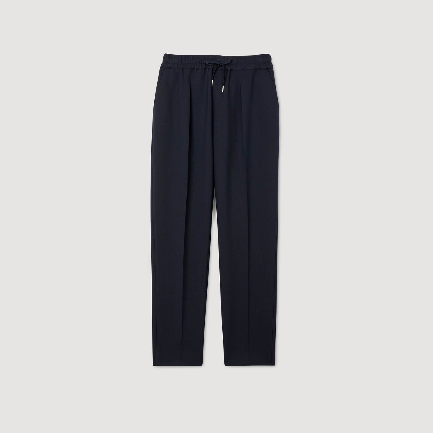 Jersey Pli  Elastic waist Trousers Black