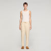 Jersey Pli Elasticated Straight-Leg Trousers Oats