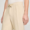 Jersey Pli Elasticated Straight-Leg Trousers Oats