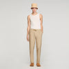 Jersey Pli  Elastic waist Trousers Cappucino