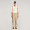Jersey Pli  Elastic waist Trousers Cappucino