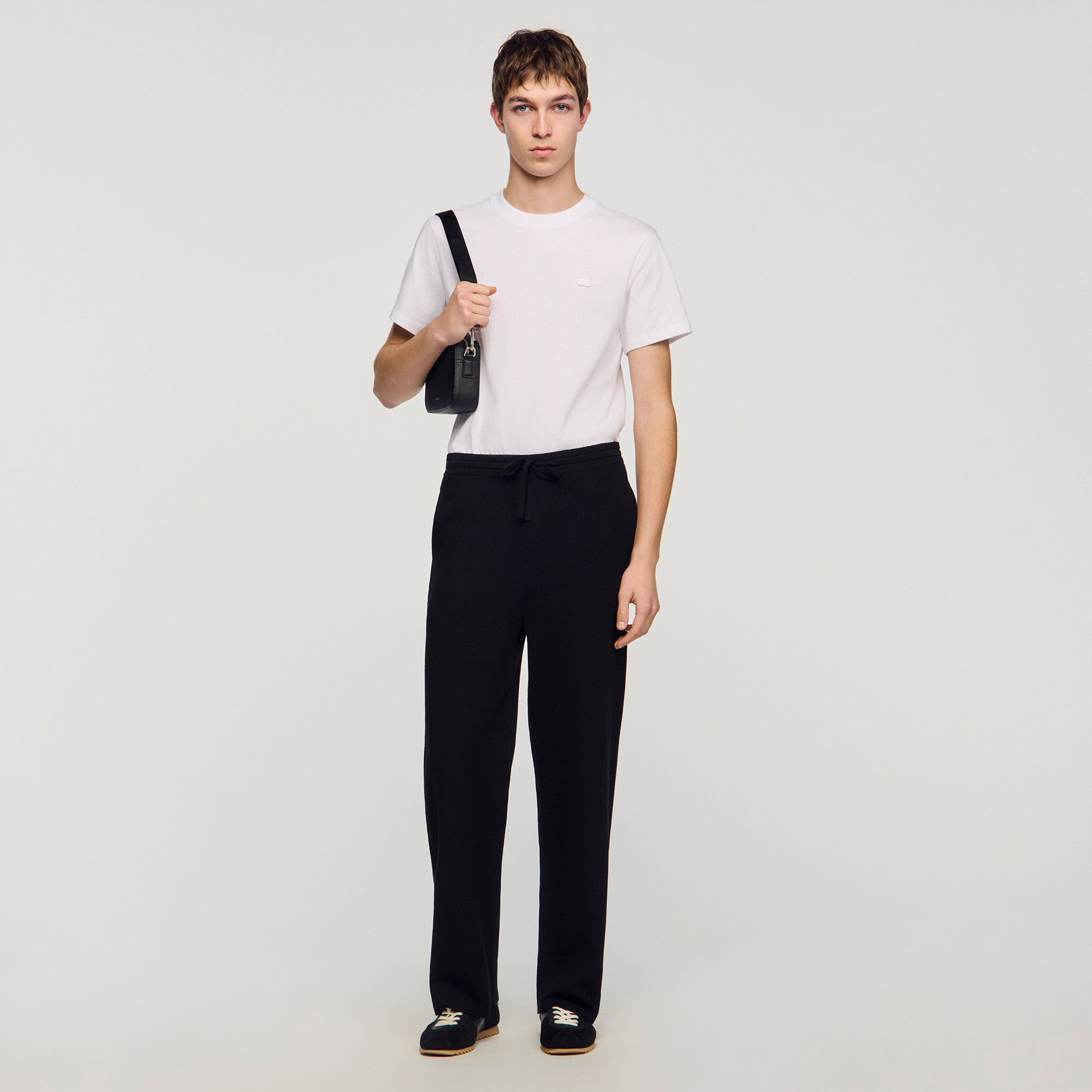 Knit Jogging Bottoms Black