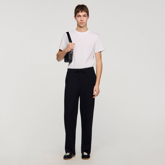Regular Home Patch Fit Asie Knit jogging bottoms Black
