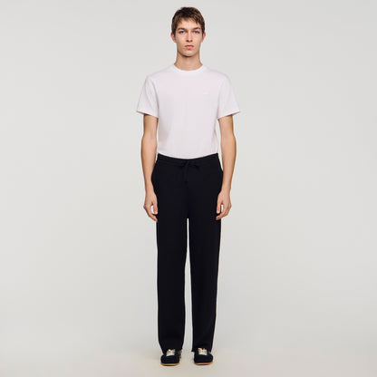 Knit Jogging Bottoms Black