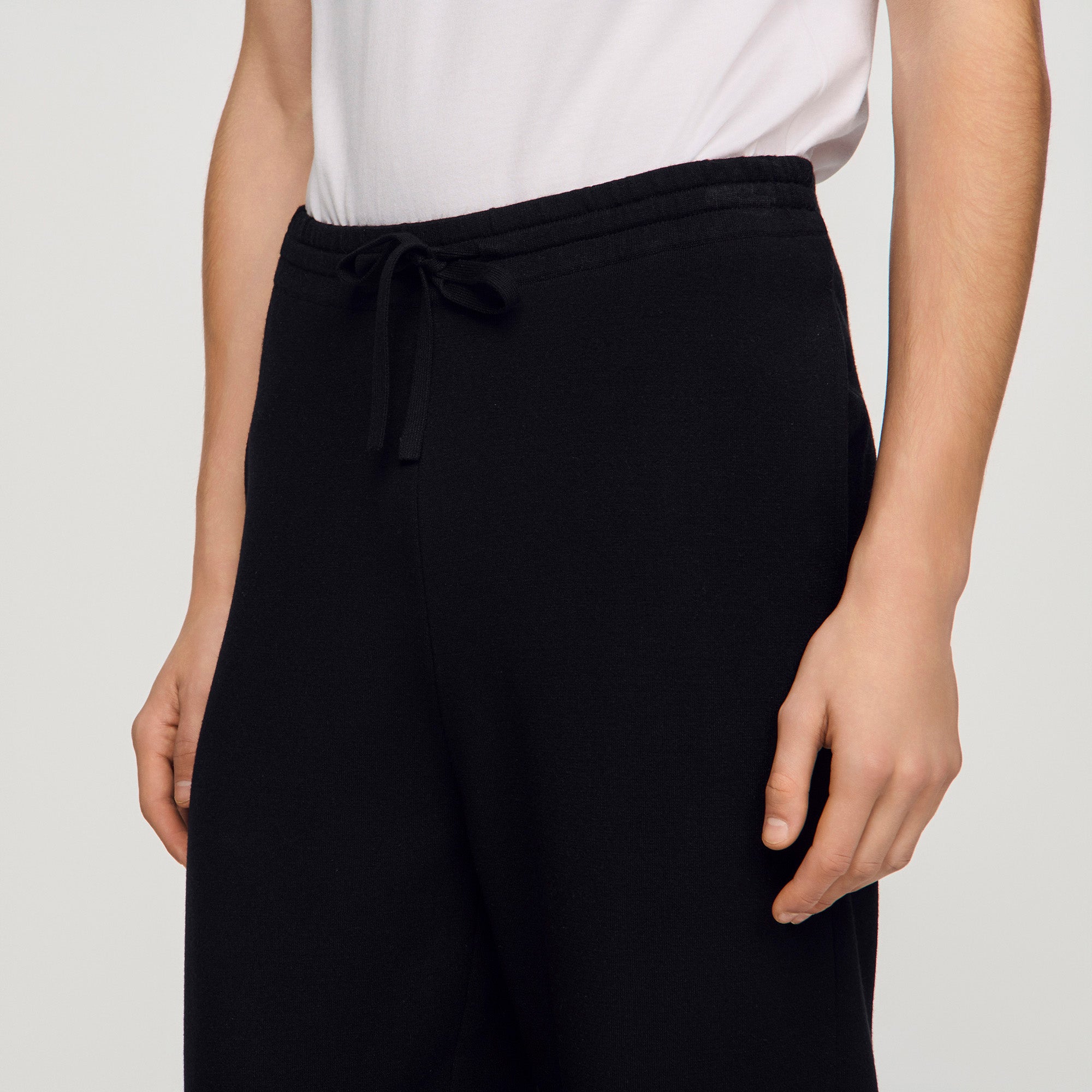 Knit Jogging Bottoms Black