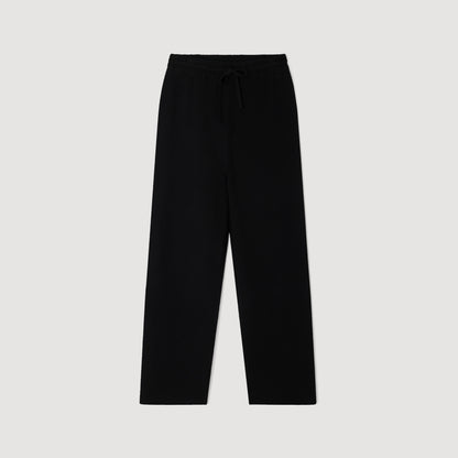 Regular Home Patch Knit Jogging Bottoms Black