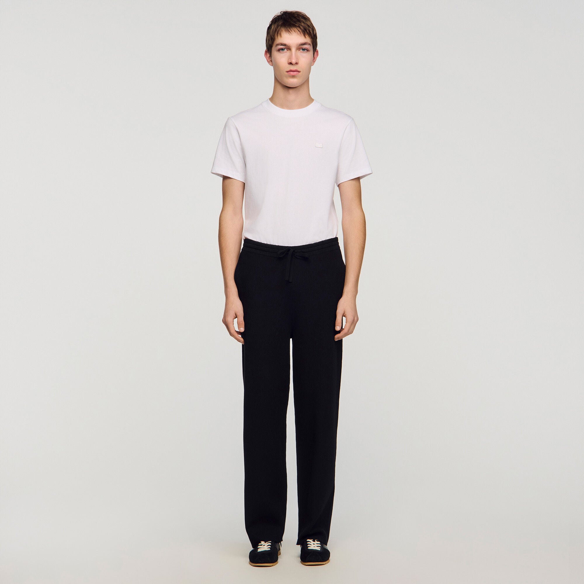 Regular Home Patch Fit Asie Knit jogging bottoms Black