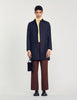 Straight-Cut Waterproof Jacket Navy Blue
