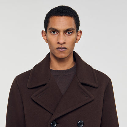 Peacoat Wool Pea Coat Chocolate