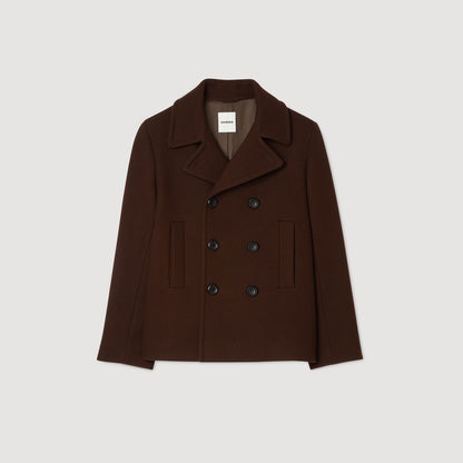 Peacoat Wool Pea Coat Chocolate