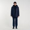 Minimalist Tech Parka Hooded padded parka Navy Blue